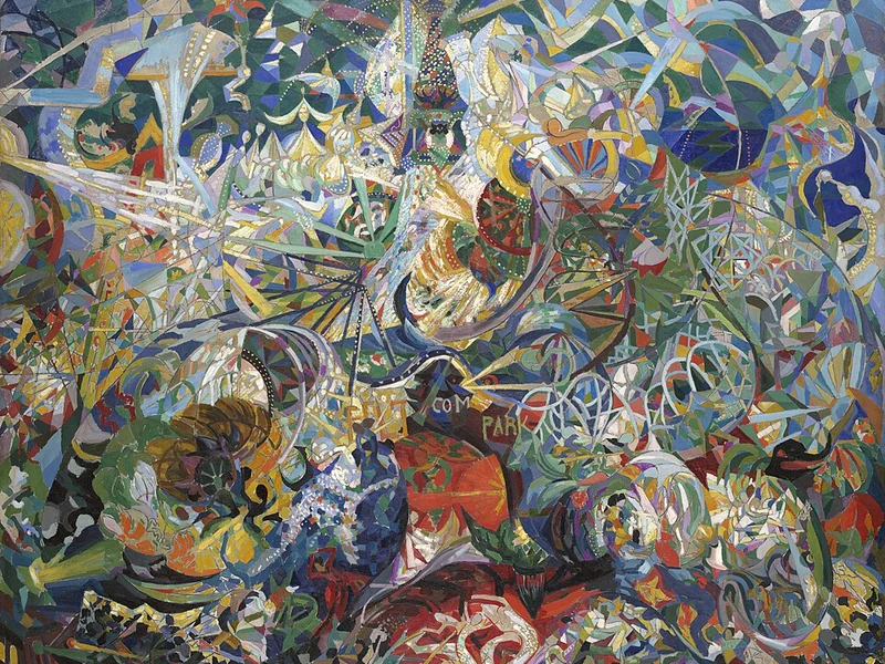 1877-Joseph Stella - Battaglia delle Luci, Coney Island, Mardi Gra - Galleria d'arte dell'Università di Yale